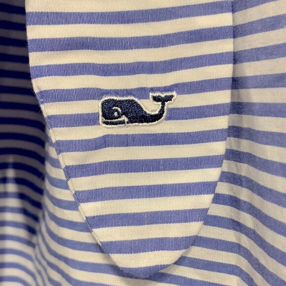 VINEYARD Vines x Target Striped Midi Skirt Navy/White Pockets Women's Size Small - Picture 3 of 9